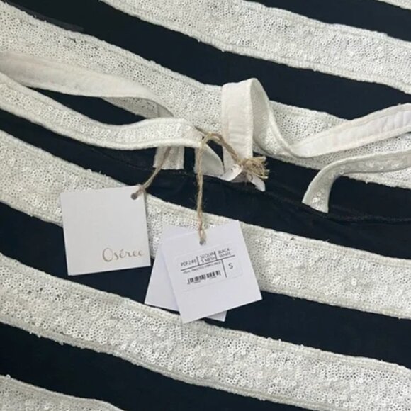 Oseree Paillettes Bicolor Stripes Dress - Picture 4 of 6